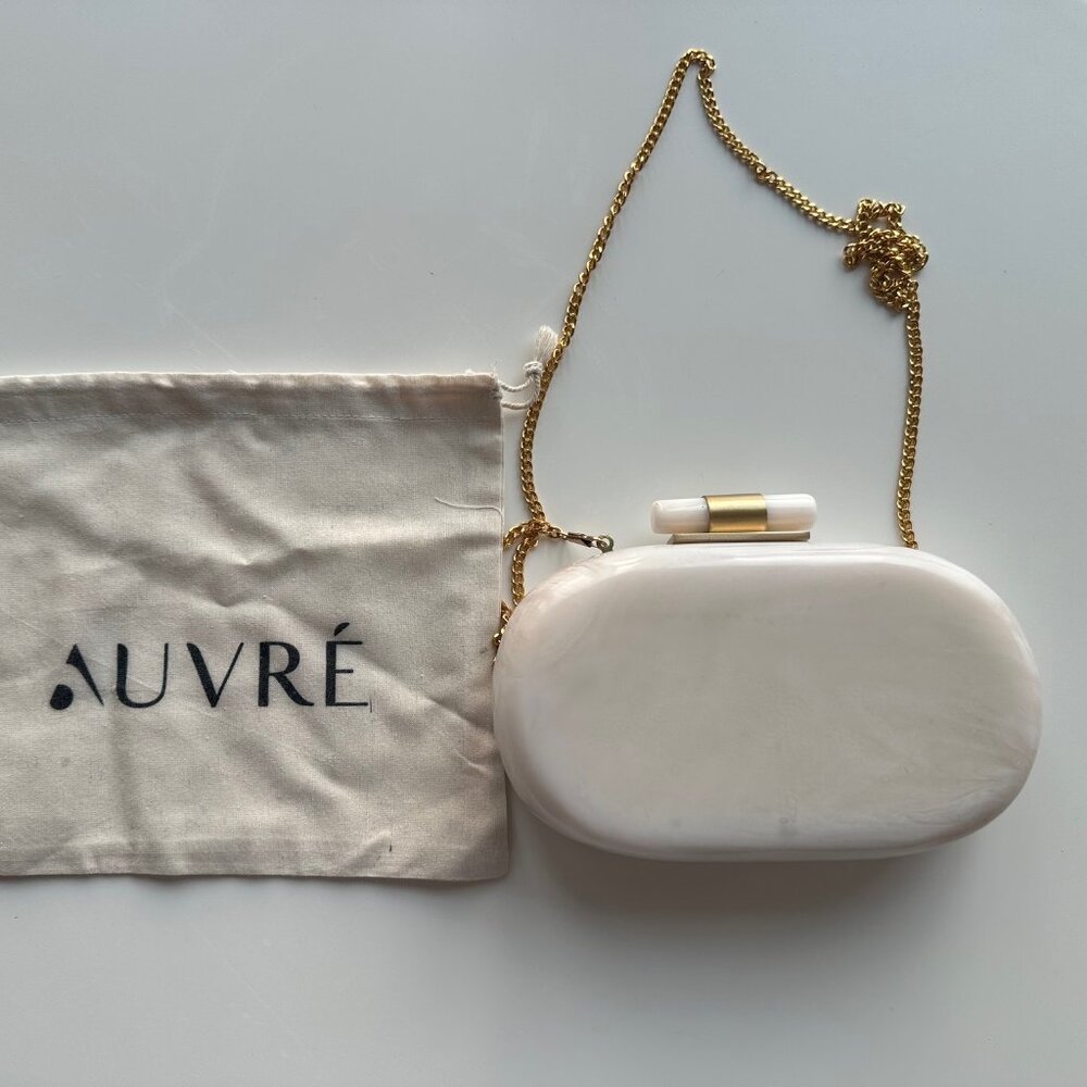 Auvré Ethereal Capsule Clutch - Pearl
